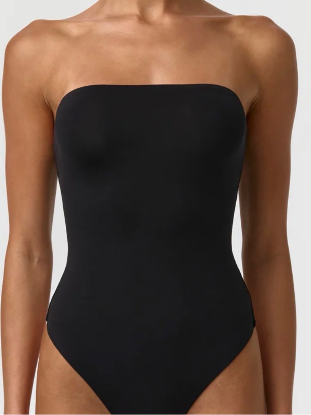 Naked Wardrobe Body Suit Black Strapless Small